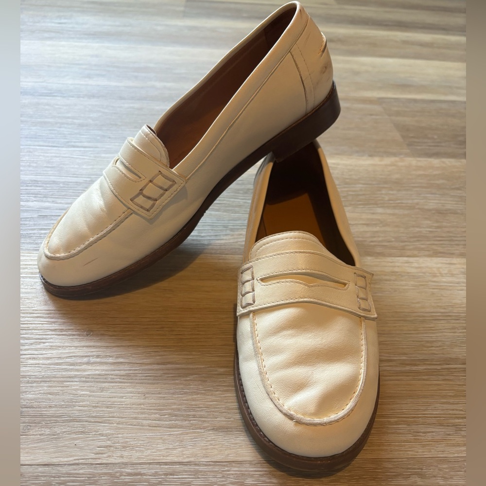 Sezane André Loafers Ecru Lisse - Size 41